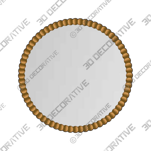 Bobbin Round Wall Mirror - 3D Decorative