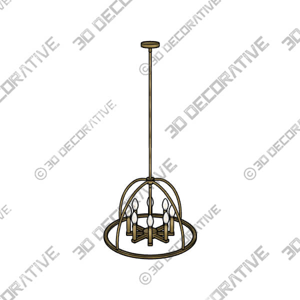 Crystorama Abbott 8-Light Chandelier - 3D Decorative