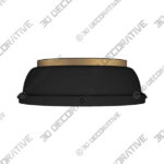 Duncan 14 Flush Mount, Aged Brass Duncan 14 Flush Mount, Aged Brass - 3D Decorative