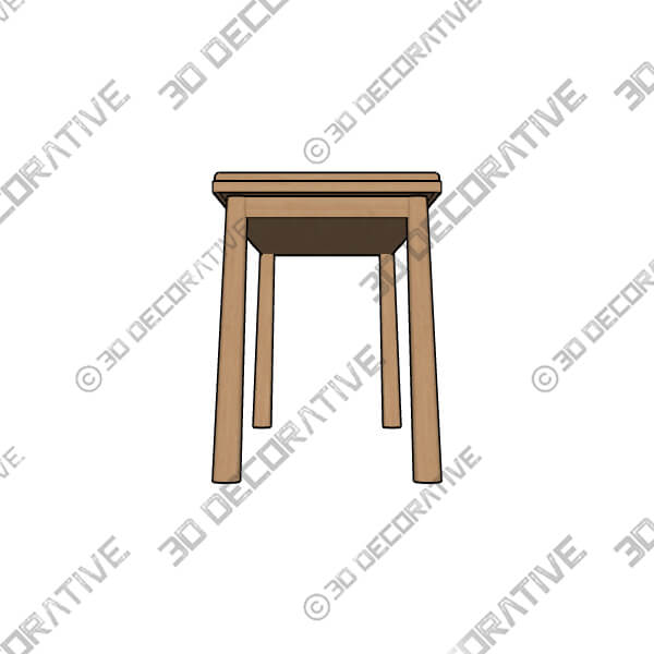 Lena Dining Bench, Natural Oak - 3D Decorative