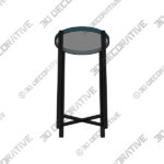 End Table (3) (3) Utica 16 14 Wide Black Metal X-Shaped Accent End Table - 3D Decorative