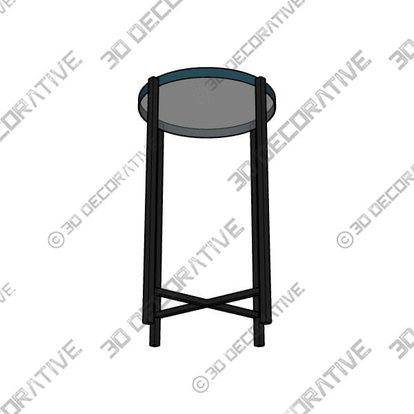 Utica 16 14 Wide Black Metal X-Shaped Accent End Table - 3D Decorative