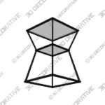 Accent Table (3) (8) Uttermost 23 High Auryon Glass & Mirror Modern Accent Table - 3D Decorative