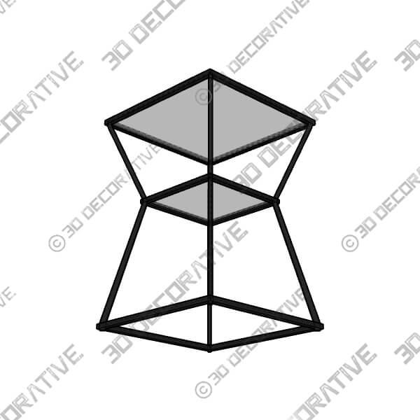 Uttermost 23 High Auryon Glass & Mirror Modern Accent Table - 3D Decorative