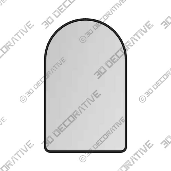 Uttermost Clara Matte Black 24 x 39 Arch Top Mirror-3DDecorative Uttermost Clara Matte Black 24 x 39 Arch Top Mirror - 3D Decorative