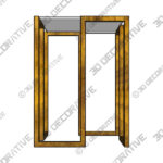 Accent Table (3) (10) Uttermost Mirren Gold and Glass Accent Table - 3D Decorative