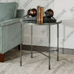 Vande 24 12 Wide Smoke Glass and Aged Steel Accent Table-3DDecorative Vande 24 12 Wide Smoke Glass and Aged Steel Accent Table - 3D Decorative