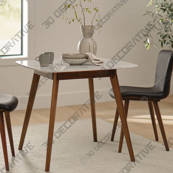 Vena Walnut Cafe Table - 3D Decorative