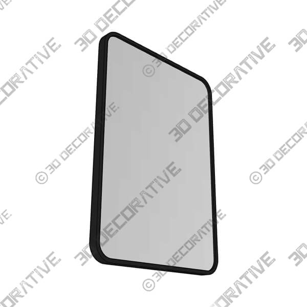 Wall Mirror Rectangular Rounded Corners Hanging Vanity Mirror - 3D Decorative