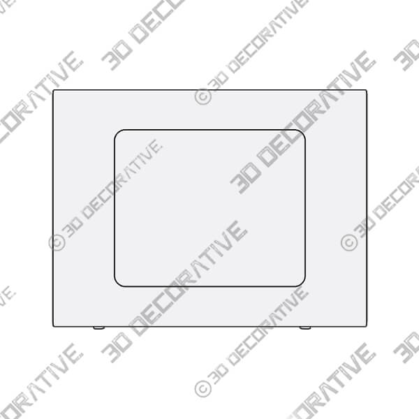 White GE Appliances 0.9 Cubic Feet Countertop Microwave - 3D Decorative