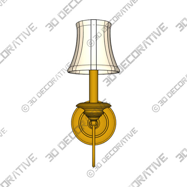 Yorktown 1-Light Wall Sconce - 3D Decorative