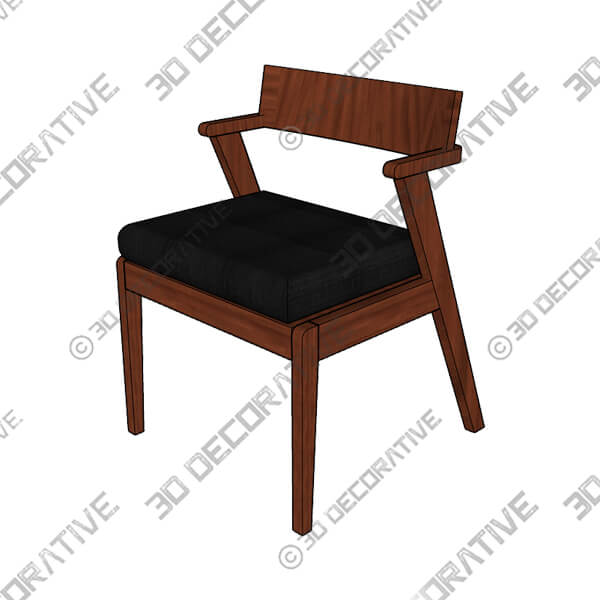 Zola Licorice Dining Chair-3DDecorative Zola Licorice Dining Chair - 3D Decorative