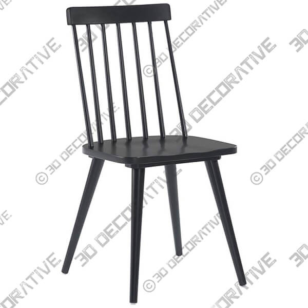 Zuo Ashley Black Wood Dining Chair-3DDecorative Zuo Ashley Black Wood Dining Chair - 3D Decorative