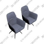 Zuo Watkins Gray Fabric Dining Chairs Set of 2-3DDecorative Zuo Watkins Gray Fabric Dining Chairs Set of 2 - 3D Decorative
