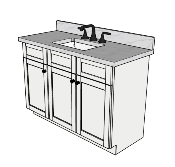 48 Inches to 51 Inches Vanity - 3D Decorative