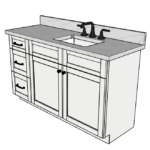 SketchUp_zOwFrpp1eX 57 Inches to 60 Inches Vanity - 3D Decorative