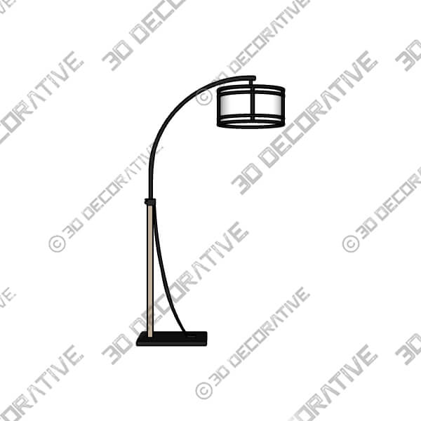 Franklin Iron Gentry 71 12 Bronze 2-Light Downbridge Arc Floor Lamp - 3D Decorative