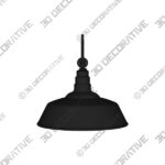 Light (1) (8) 20 Steel Shade, 23 Gooseneck Barn Light - 3D Decorative