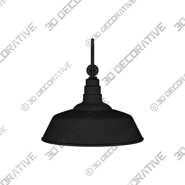 20 Steel Shade, 23 Gooseneck Barn Light - 3D Decorative