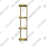 Bathroom Shelf (2) 4-Tier Modern Free-Standing Bathroom Shelf - 3D Decorative