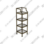 Aimee Short Etagere Soft Gold - 3D Decorative