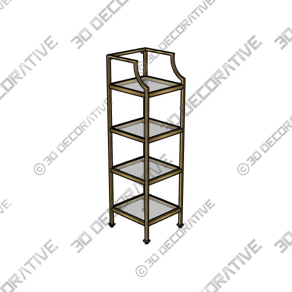 Aimee Short Etagere Soft Gold - 3D Decorative