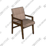 Chair (2) (16) Alice Dining Arm Chair Alcala Fawn - 3D Decorative