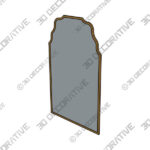 Mirror (1) (11) Antique Gold 40 x 26 Waved Arch Tall Traditional Wall Mirror - 3D Decorative