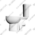 Toilet (1) Austin Close Coupled Toilet - 3D Decorative