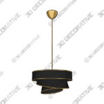 Chandelier (2) (15) Black Gold Goshay Unique Tiered Chandelier - 3D Decorative