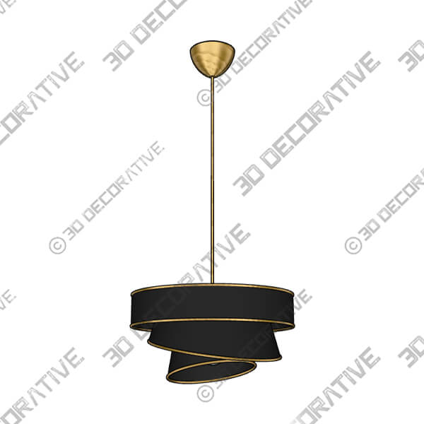 Black Gold Goshay Unique Tiered Chandelier - 3D Decorative