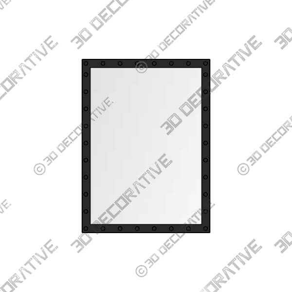 Braddock 28 x 38 Rustic Industrial Black Frame Wall Mirror Braddock 28 x 38 Rustic Industrial Black Frame Wall Mirror - 3D Decorative