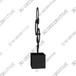 Sculpture (2) (2) Bubbly 15 High Glossy Black Metal Sculpture - 3D Decorative