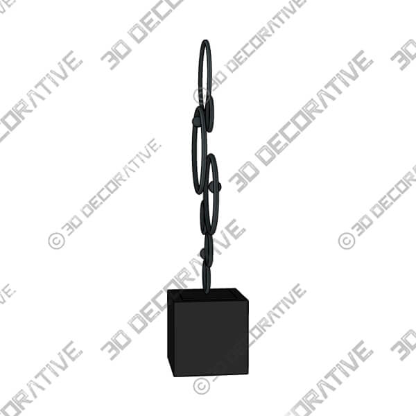 Bubbly 15 High Glossy Black Metal Sculpture - 3D Decorative