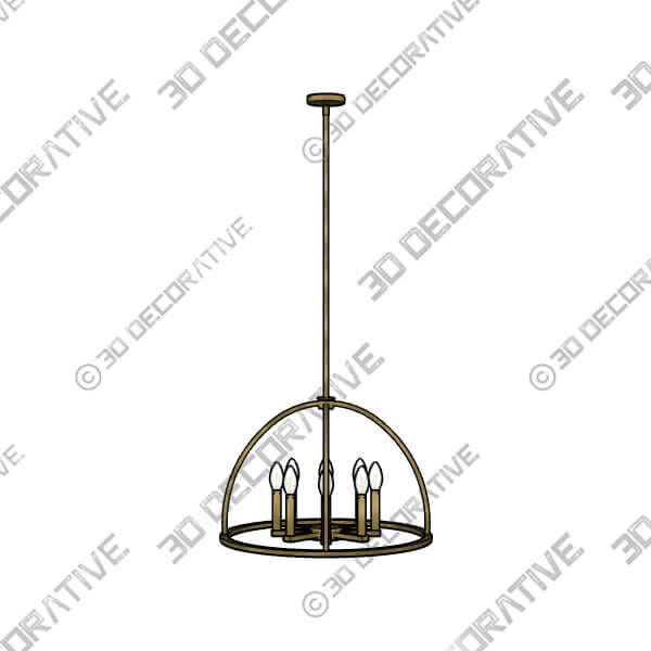 Crystorama Abbott 8-Light Chandelier - 3D Decorative