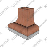 Hood (1) (43) Dalton With Stainless Base Range hood - 3D Decorative