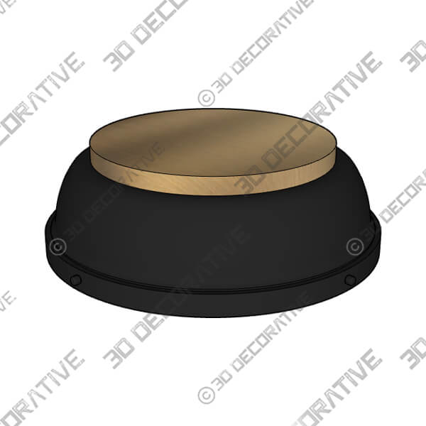 Duncan 14 Flush Mount, Aged Brass - 3D Decorative