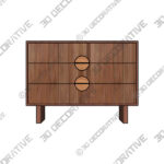 Edvard Acacia Ribbed Chest Of Drawers - 3D Decorative