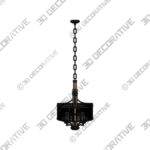 Chandelier (2) (18) Farmhouse Four Light Chandelier - 3D Decorative
