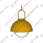 Pendant (2) (15) Harper Pendant with Glass - 3D Decorative