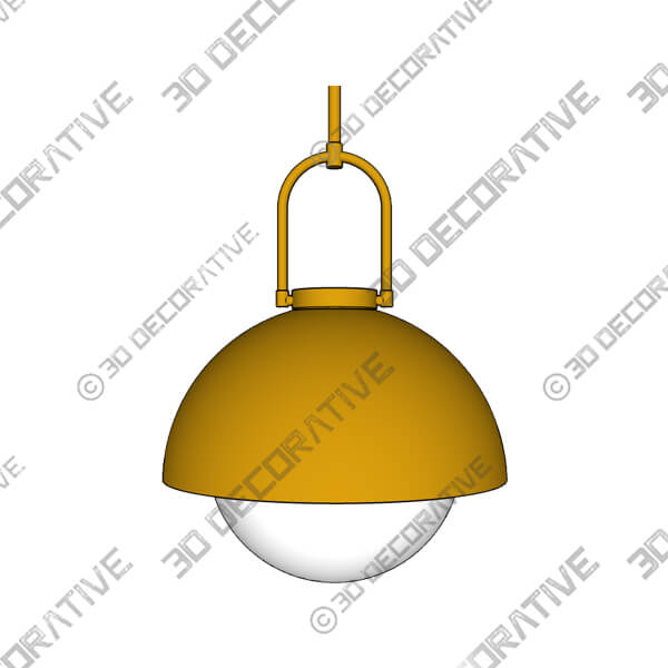 Harper Pendant with Glass - 3D Decorative