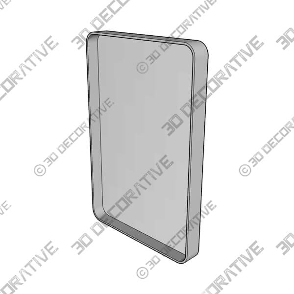 Tyro Bathroom Decorative Home Decor Corner Hangs Accent Mirror - 3D Decorative