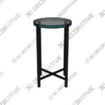 Utica 16 14 Wide Black Metal X-Shaped Accent End Table - 3D Decorative