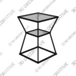 Uttermost 23 High Auryon Glass & Mirror Modern Accent Table-3DDecorative Uttermost 23 High Auryon Glass & Mirror Modern Accent Table - 3D Decorative