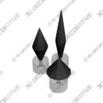 Sculpture (2) (1) Uttermost Alize Black Diamond Modern Sculptures Set of 3 - 3D Decorative