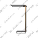 Accent Table (2) (9) Uttermost Butler 8 Wide Brushed Brass and Glass Accent Table - 3D Decorative