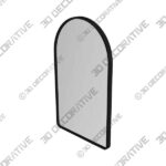 Mirror (1) (10) Uttermost Clara Matte Black 24 x 39 Arch Top Mirror - 3D Decorative