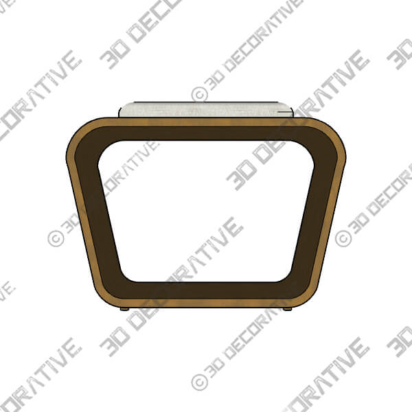 Uttermost Hoop 24 Wide Gold and White Small Accent Bench - 3D Decorative