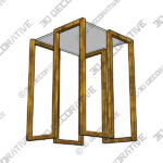Accent Table (2) (10) Uttermost Mirren Gold and Glass Accent Table - 3D Decorative