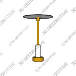 Uttermost Portsmouth 15 34 Wide Brushed Brass Accent Table - 3D Decorative